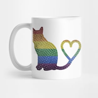 Gay Pride Cat Mug